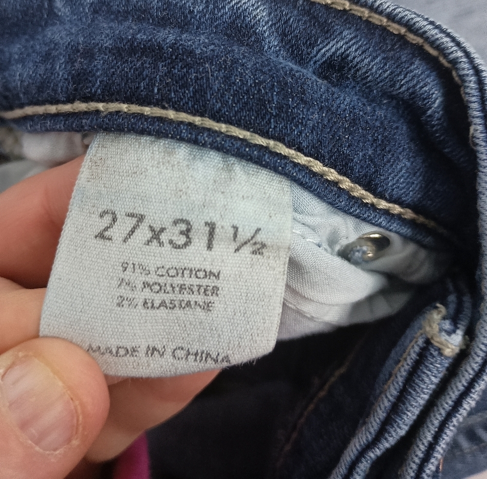 BKE Payton Designer Dark Blue Wash Denim Bootcut Jeans(#471) - Picture 5 of 10